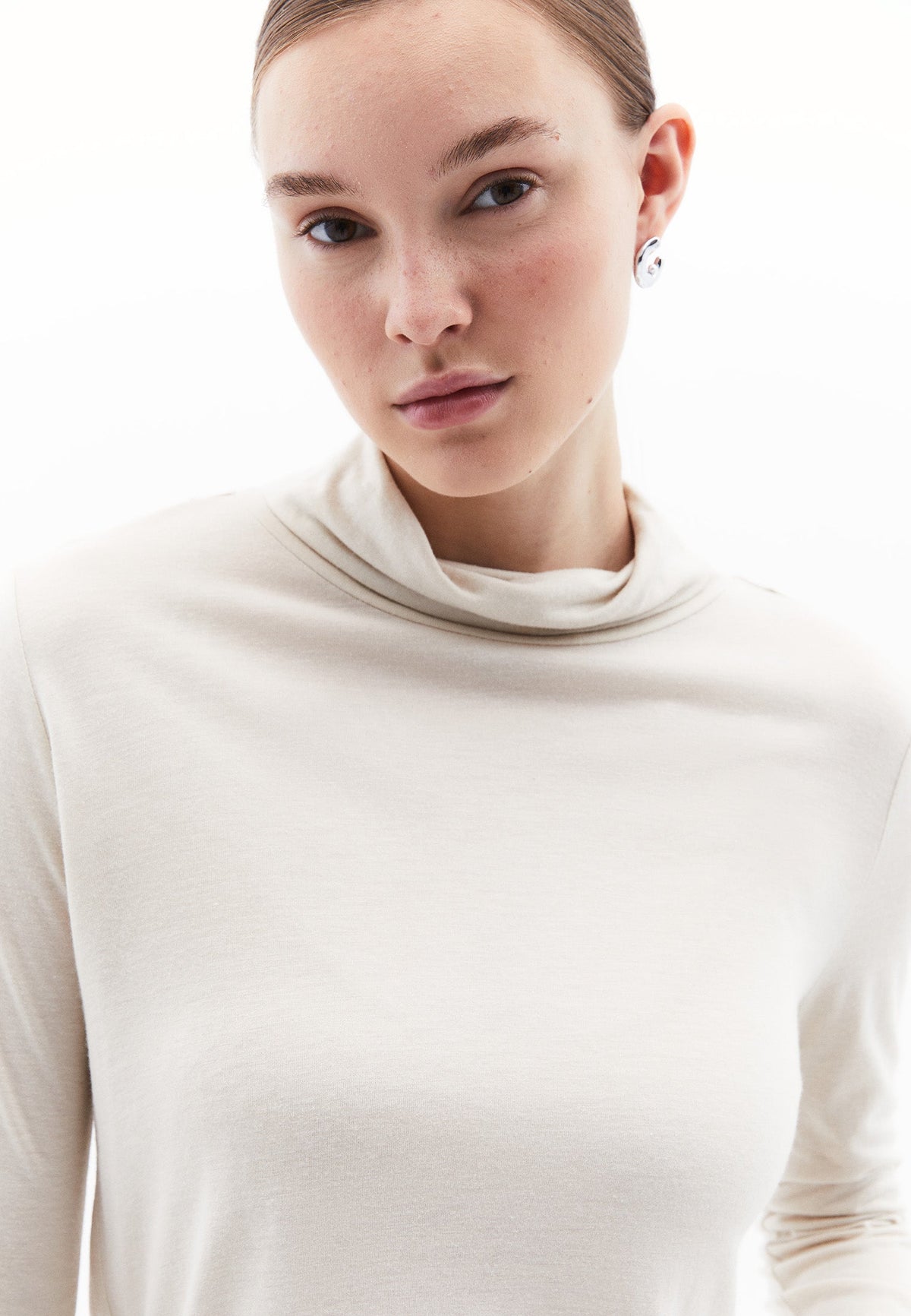 Turtleneck Long Sleeve T-Shirt - ANCIENT SCROLL