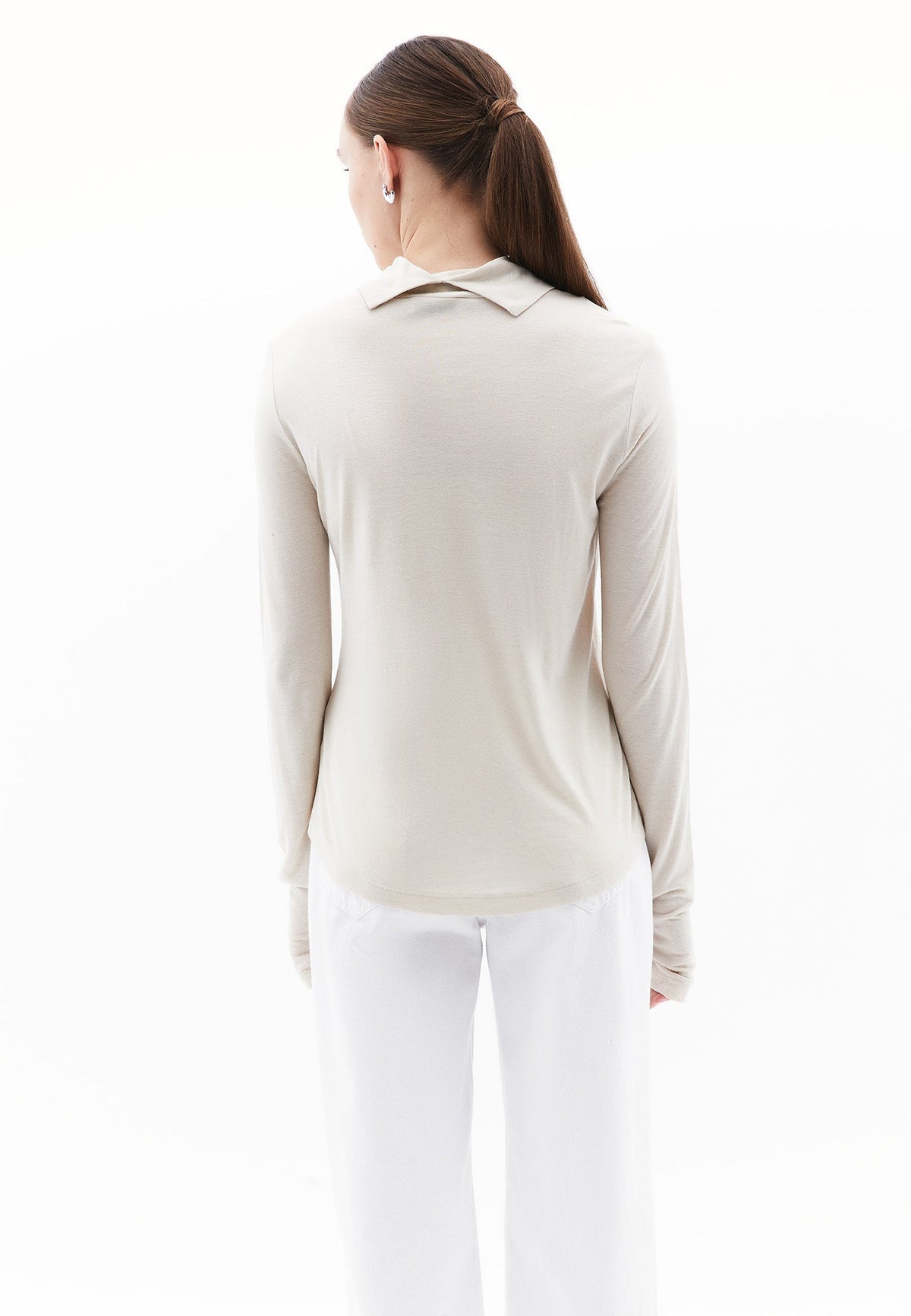 Turtleneck Long Sleeve T-Shirt - ANCIENT SCROLL