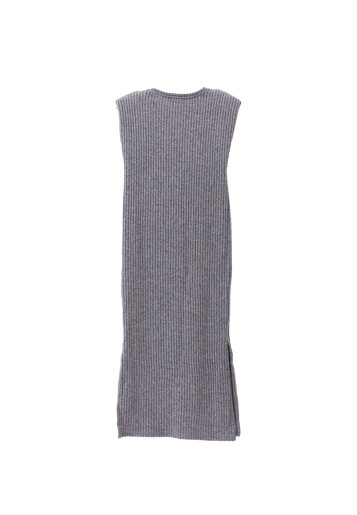 Crew Neck Long Relaxed Dress - ANTHRA MELANGE