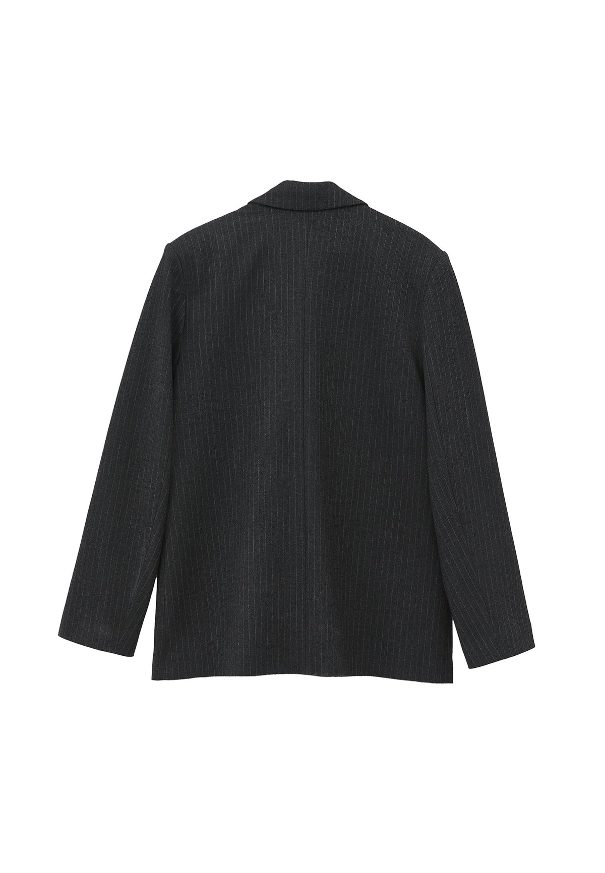 Boyfriend Fit Long Blazer - ANTHRA STRIPE