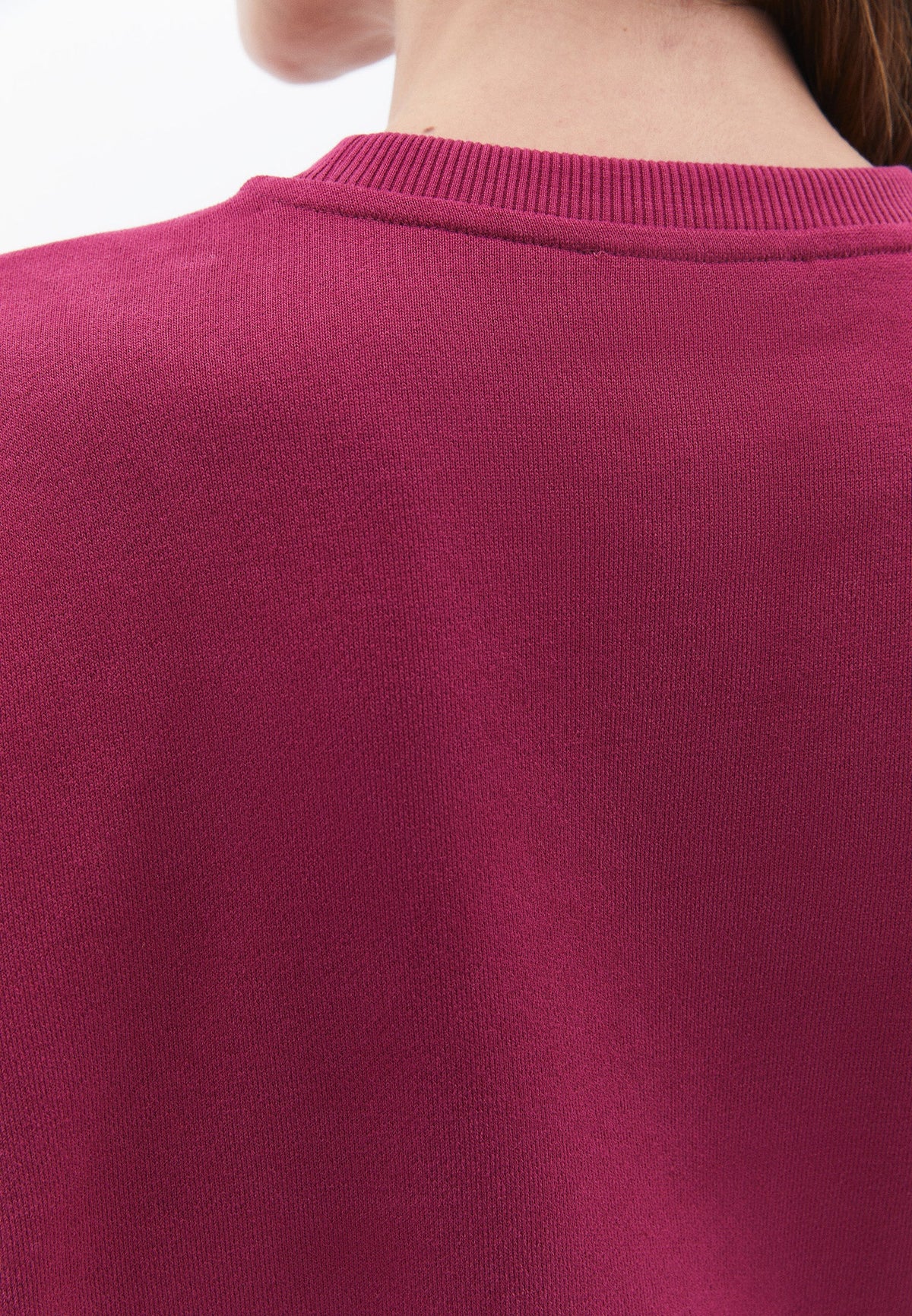 Embroidered Detail Oversize Sweatshirt - BEAUJOLAIS