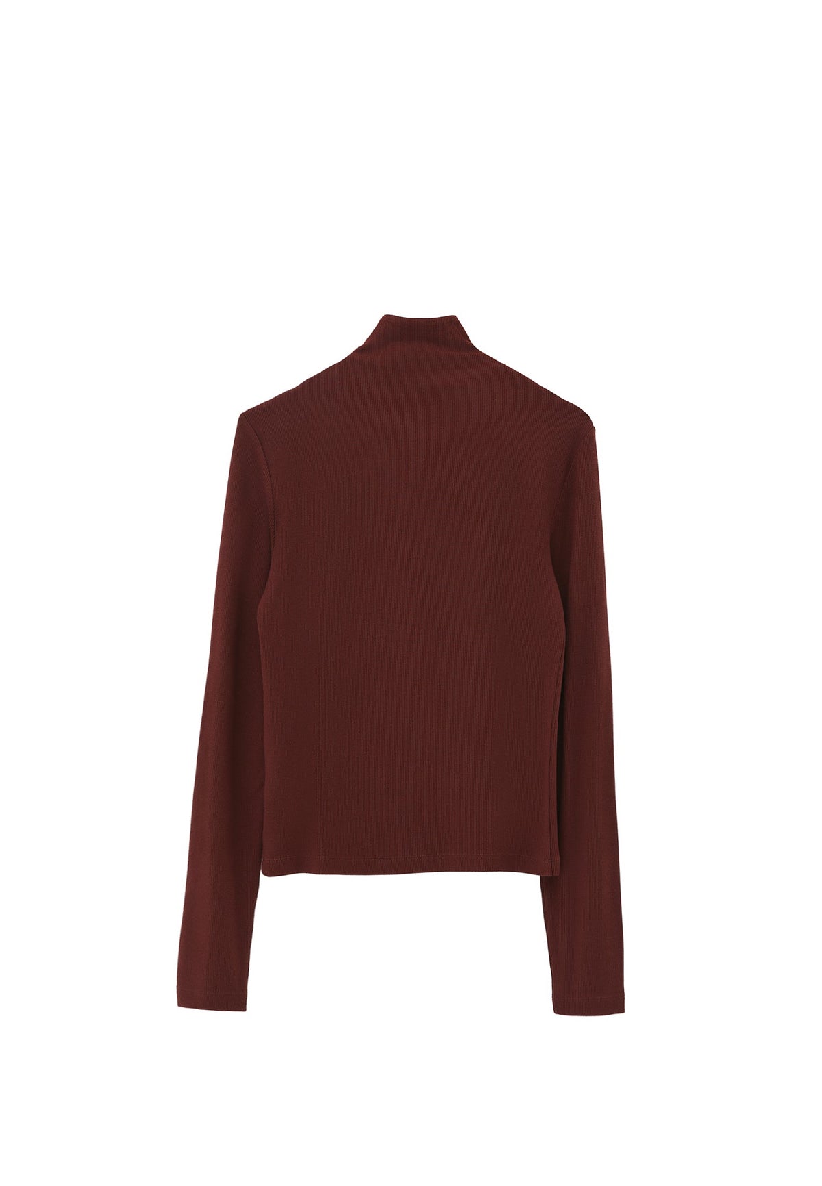 Bodycon Buttoned Blouse - BITTER CHOCOLATE