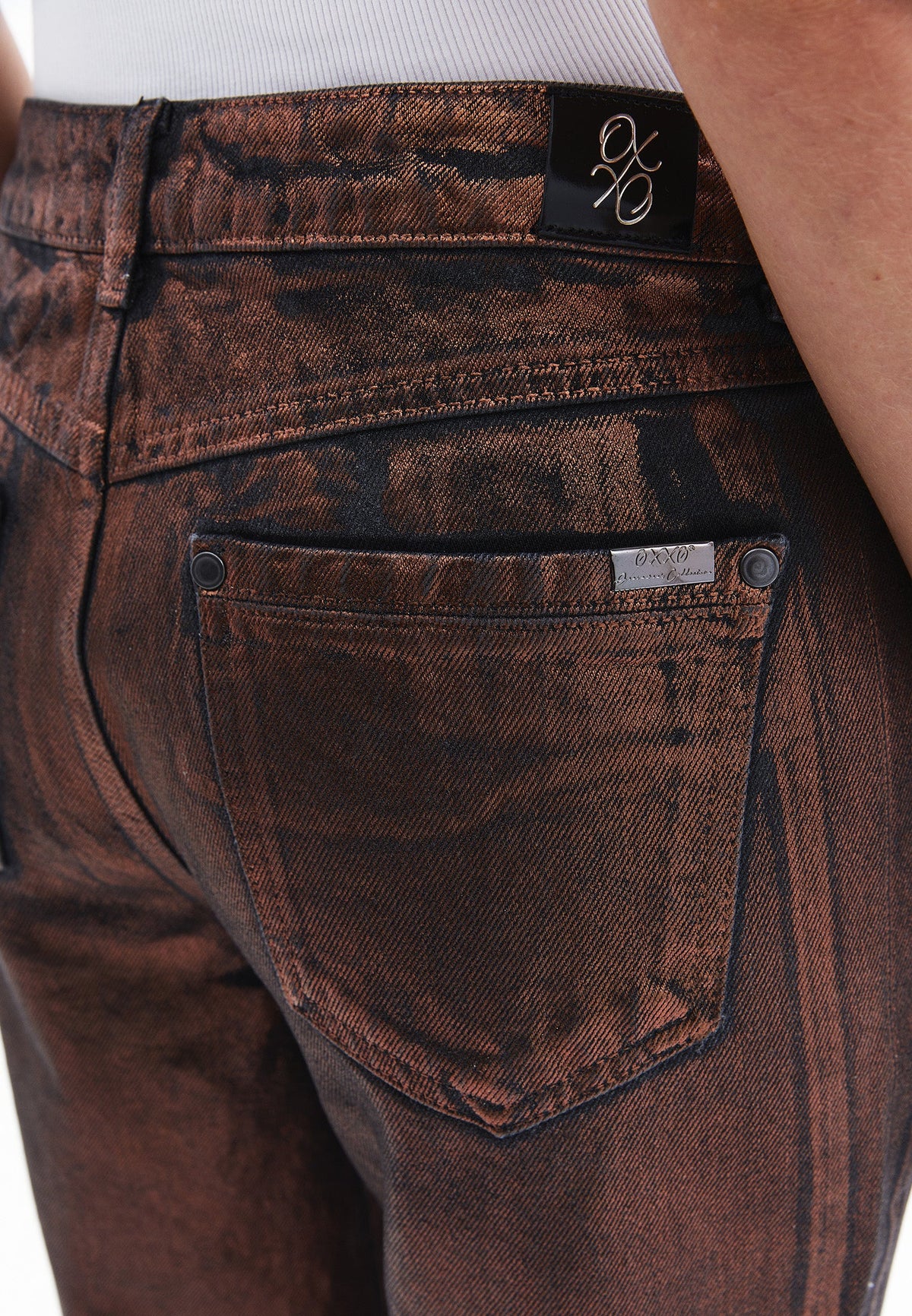 Wide Leg Denim Pants - BLACK DENIM