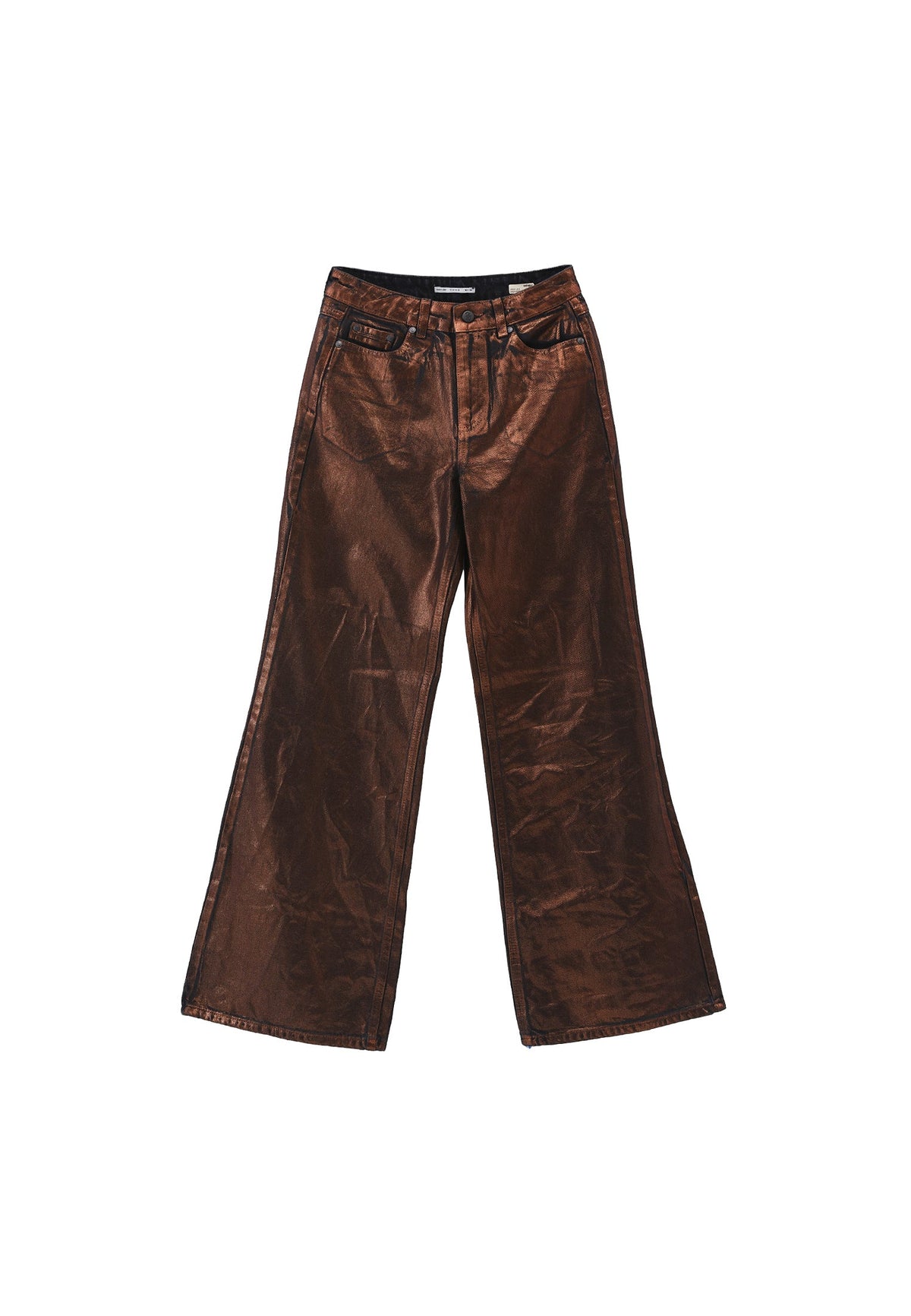 Wide Leg Denim Pants - BLACK DENIM