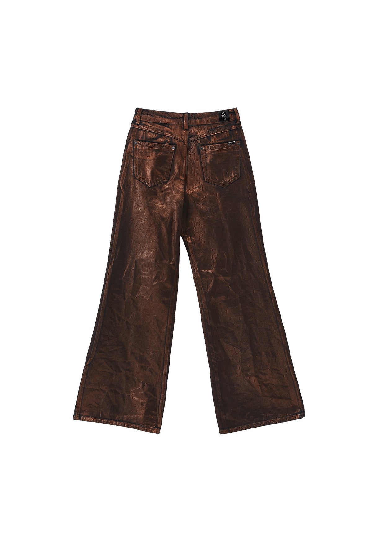 Wide Leg Denim Pants - BLACK DENIM