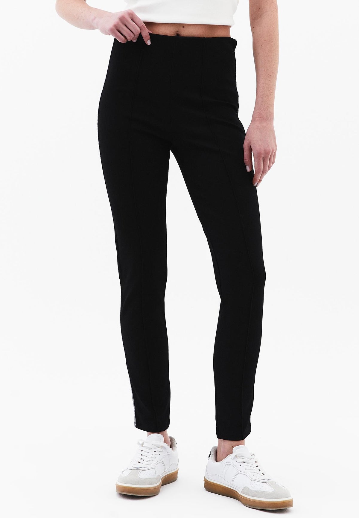 High Waist Leggings - BLACK