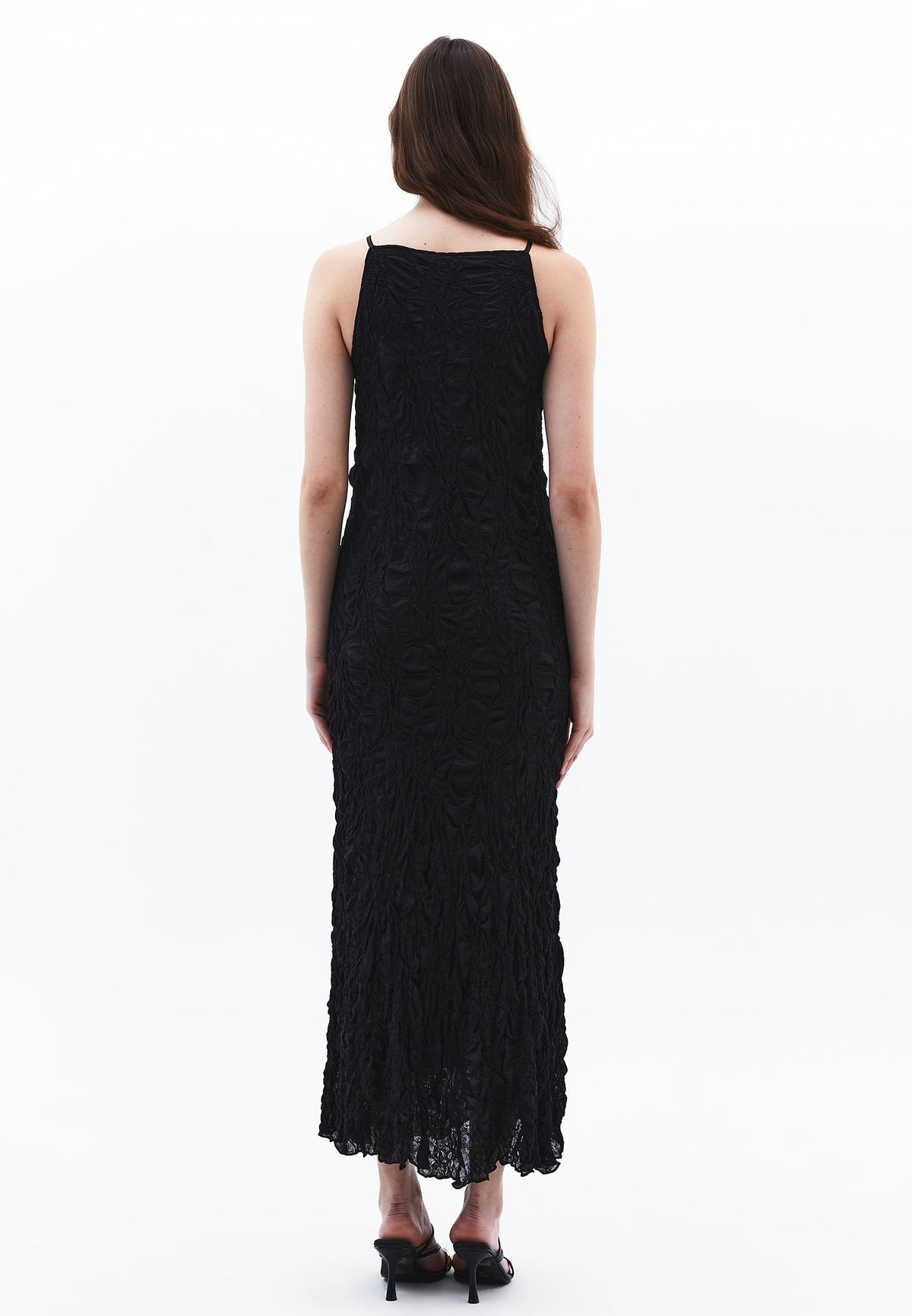 Long Lace Dress - BLACK