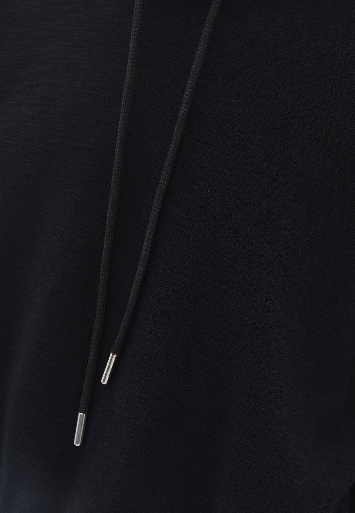Crew Neck Crop Sweatshirt - BLACK