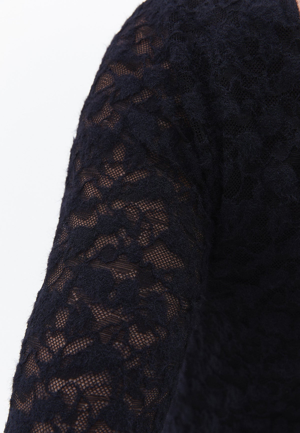 Boat Neck Long Dress - BLACK