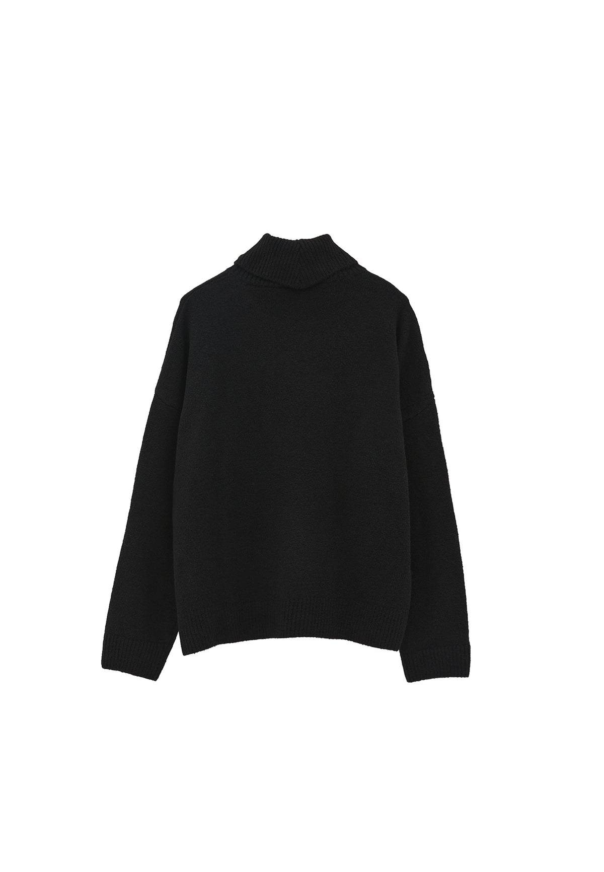 Soft Touch Turtleneck Roll Neck - BLACK