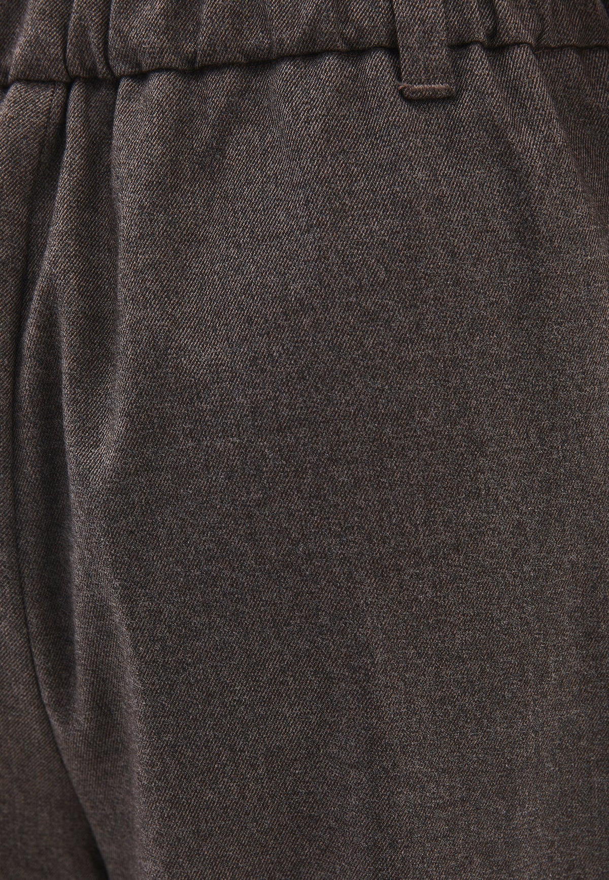 Wide Leg High Waist Trousers - CARAFE MELANGE