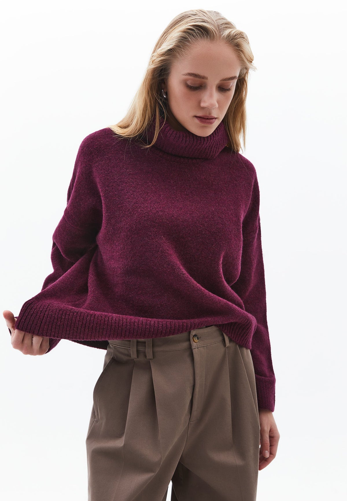Soft Touch Turtleneck Roll Neck - CRUSHED VIOLETS