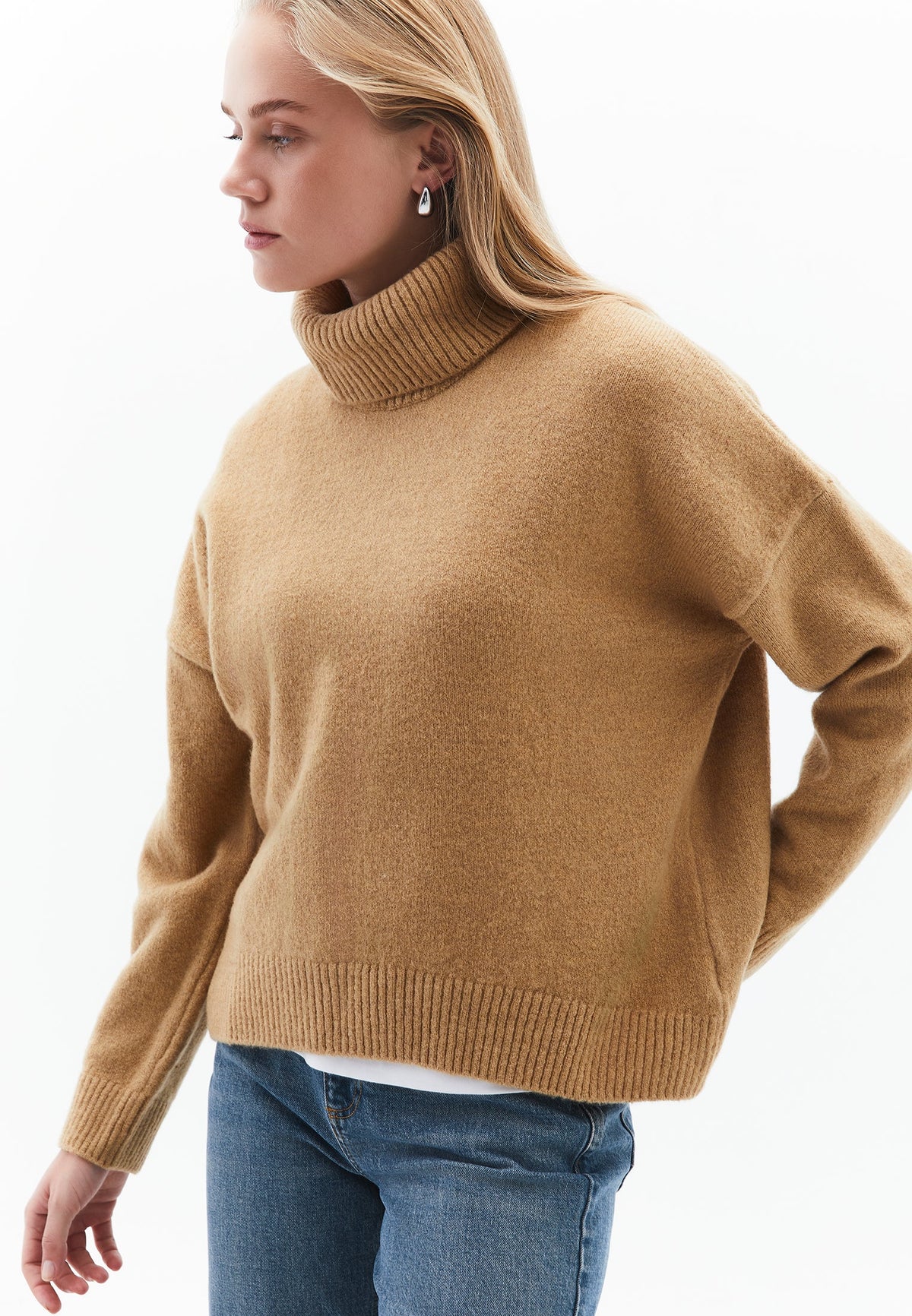 Soft Touch Turtleneck Roll Neck - CURDS WHEY
