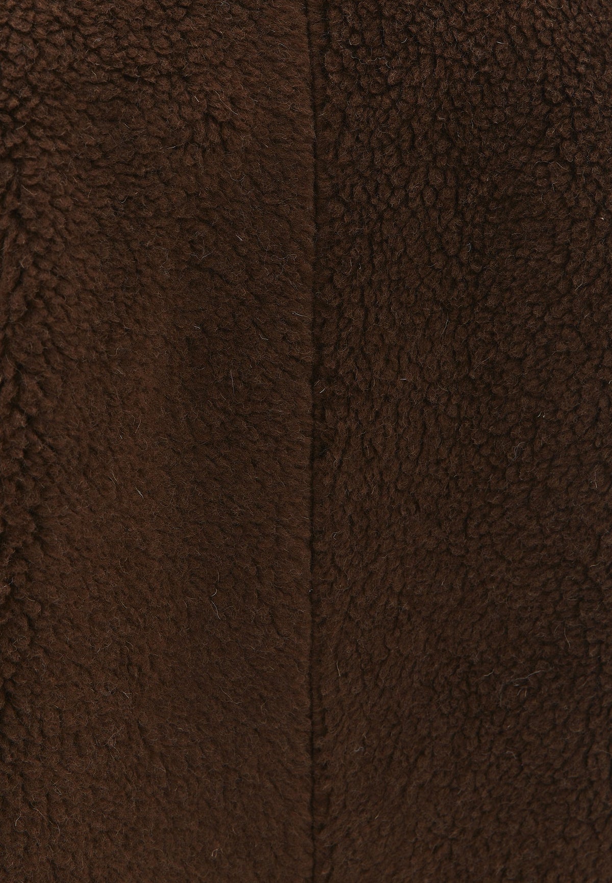 Long Oversize Boucle Coat - DARK EARTH