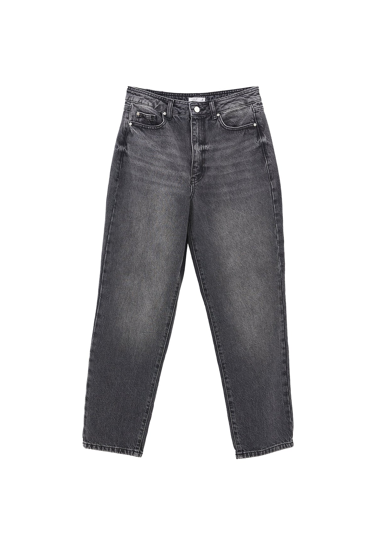 Mom Fit Standard Pants - DARK GREY DENIM