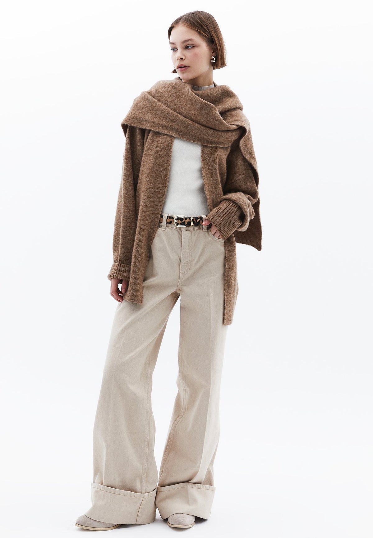 Long Sleeve Tunic Cardigan - ERMINE