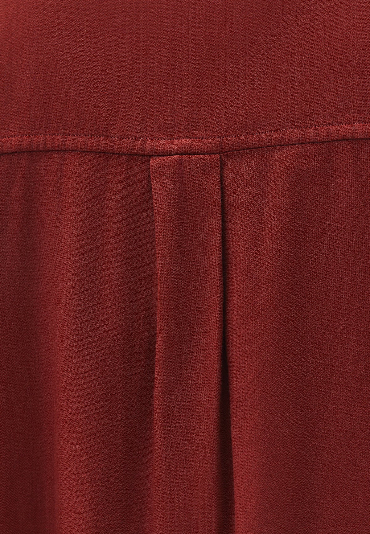 High Neck T-Shirt With Zipper Detail - FIRED BRICK