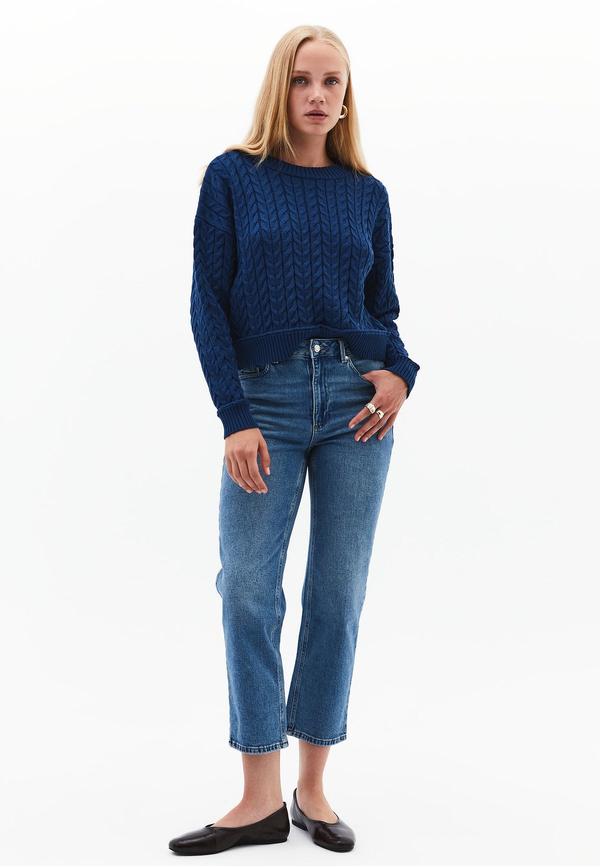 Sweater With Knitted Details - GIBRALTAR SEA