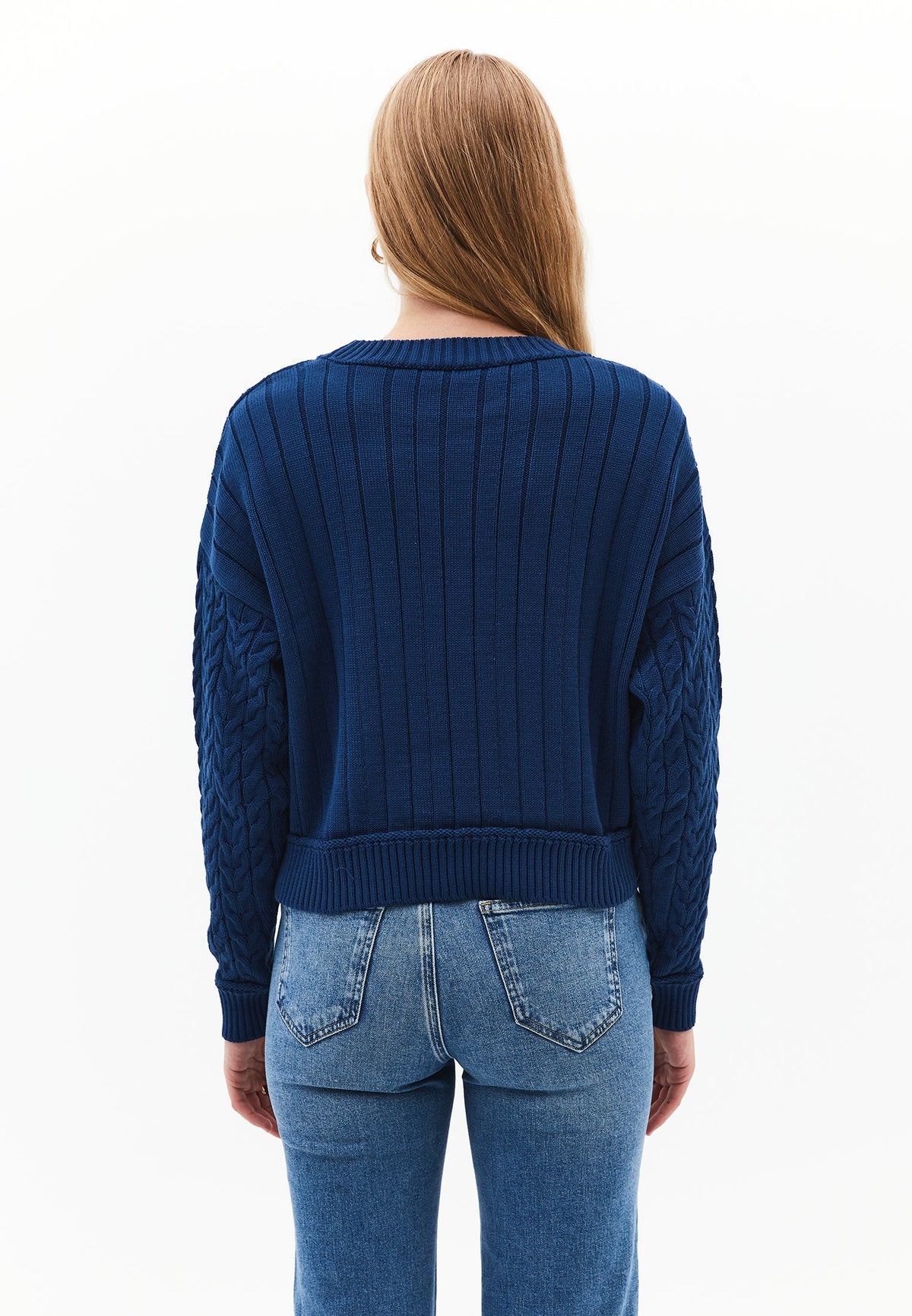 Sweater With Knitted Details - GIBRALTAR SEA