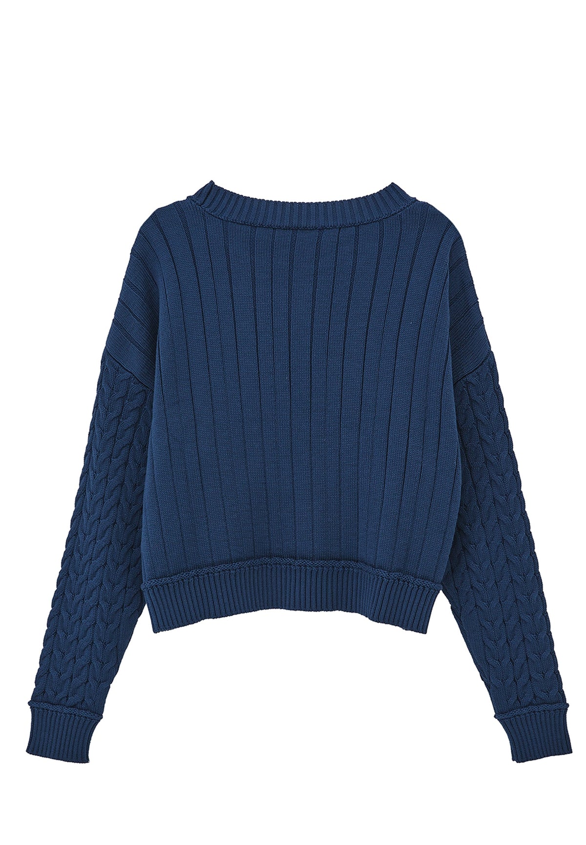Sweater With Knitted Details - GIBRALTAR SEA