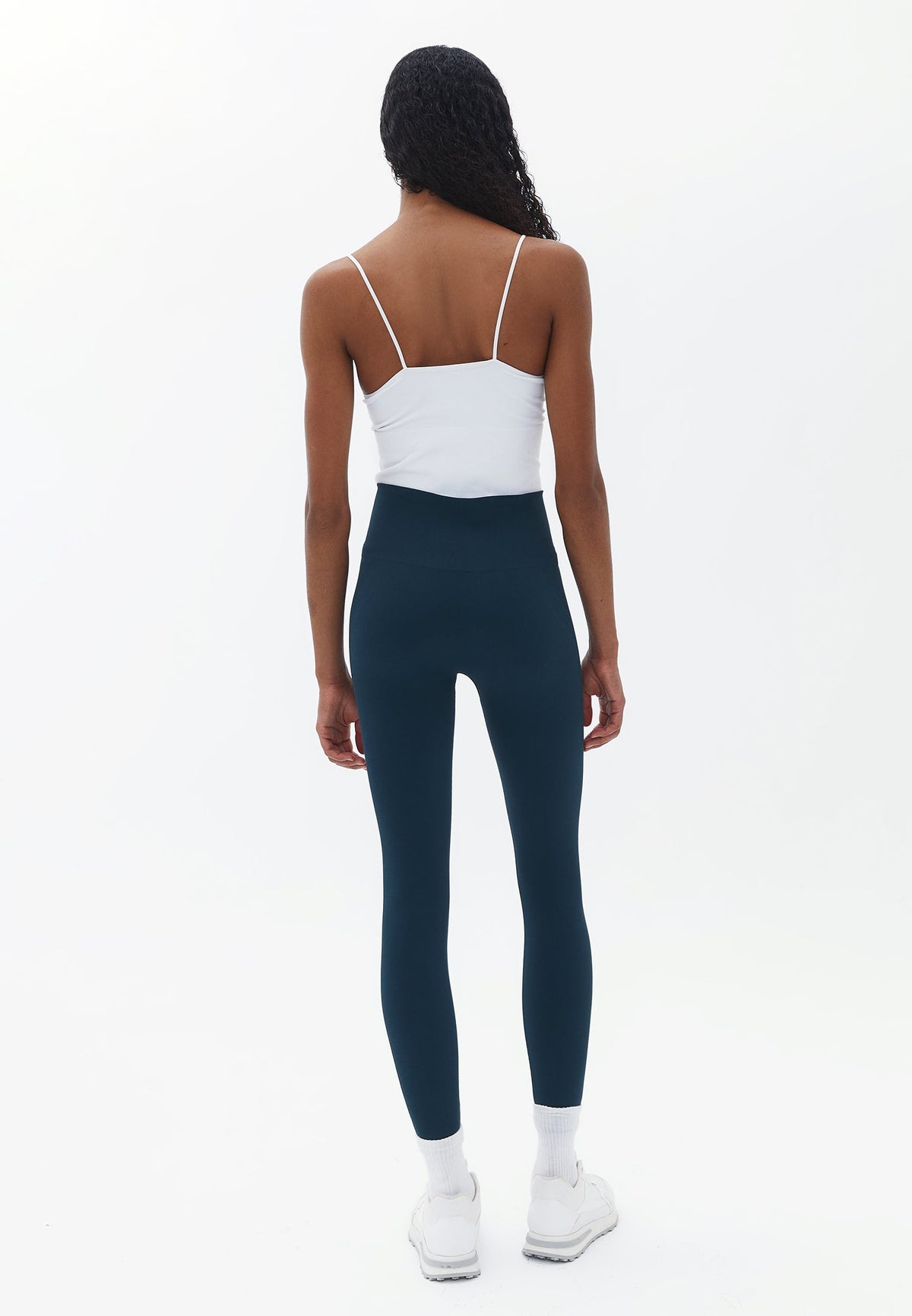 High Waist Ankle Cut Leggings - GREEN GABLES
