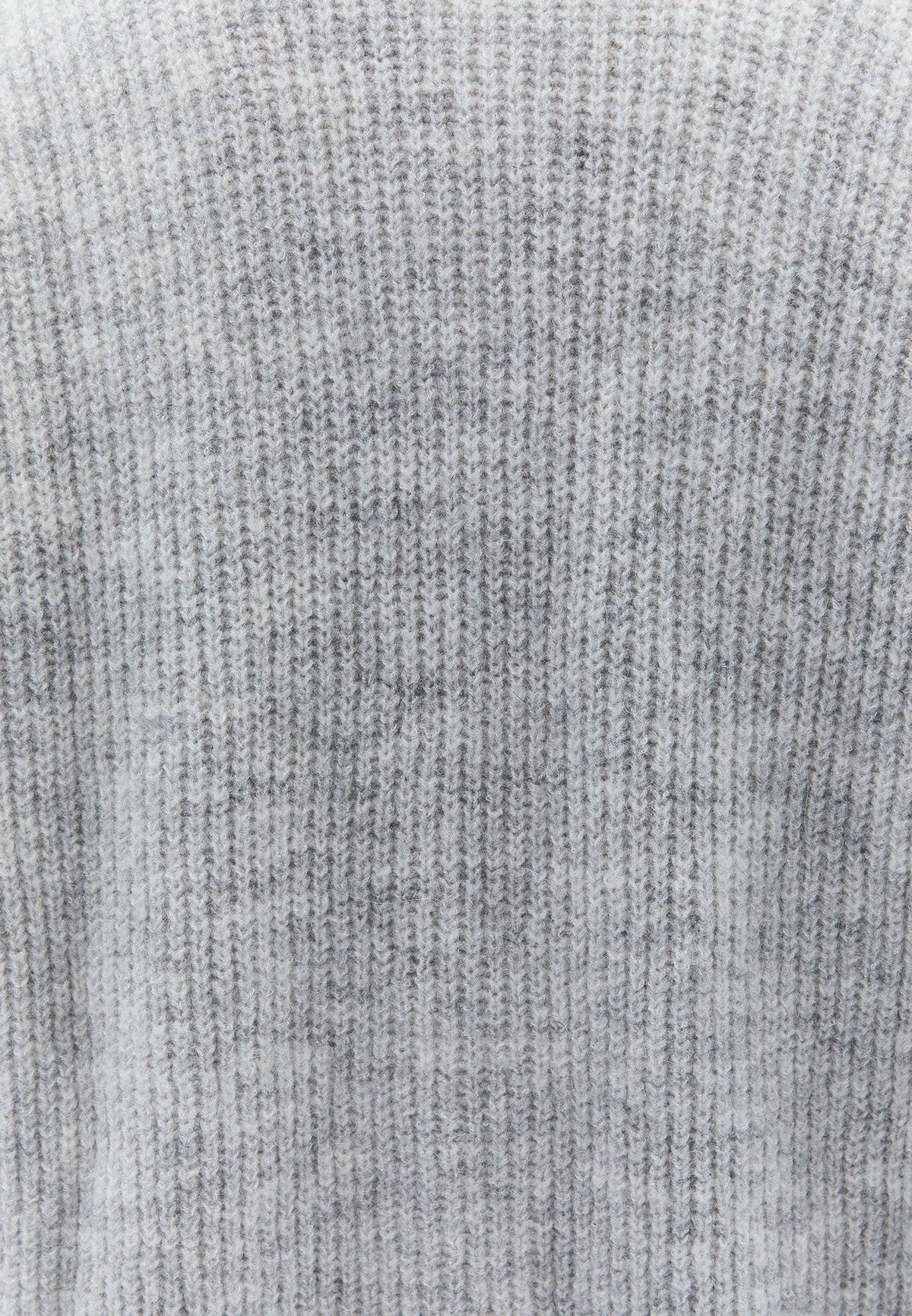 Deep V-Neck Cardigan With Button Details - GREY MELANGE