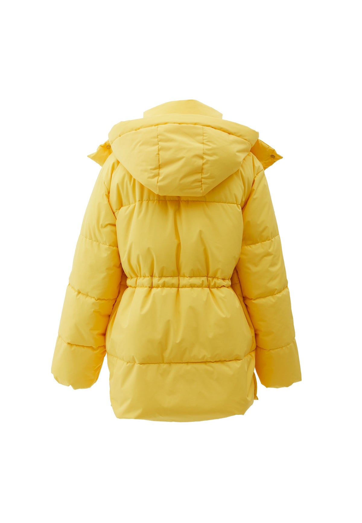Midi Length Hooded Coat - HABANERO GOLD