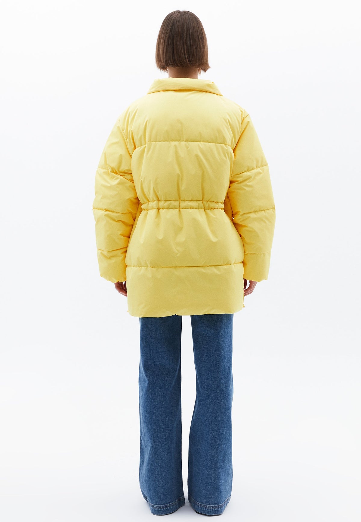 Midi Length Hooded Coat - HABANERO GOLD