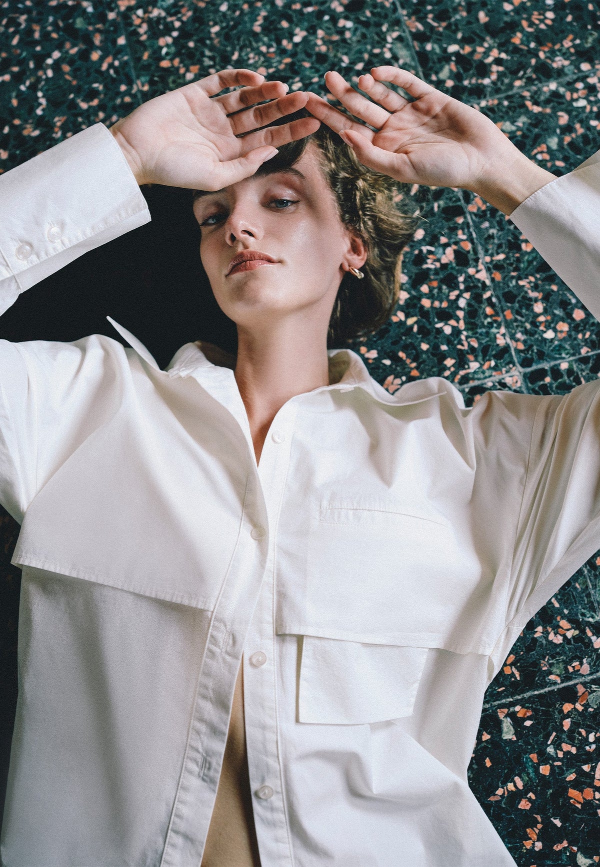 Loose Fit Tunic Shirt With Pocket Detail - ICE MILK