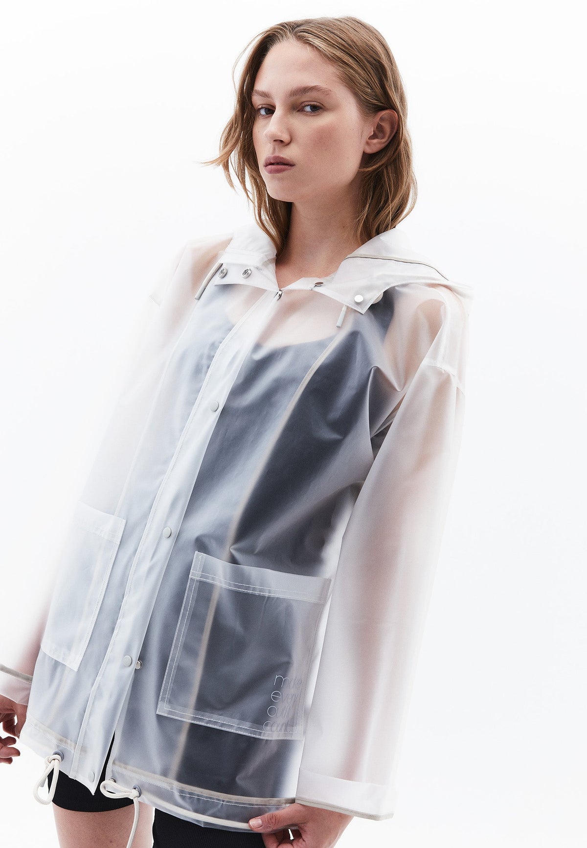 Belted Coat With Pocket Detail - ICE MILK