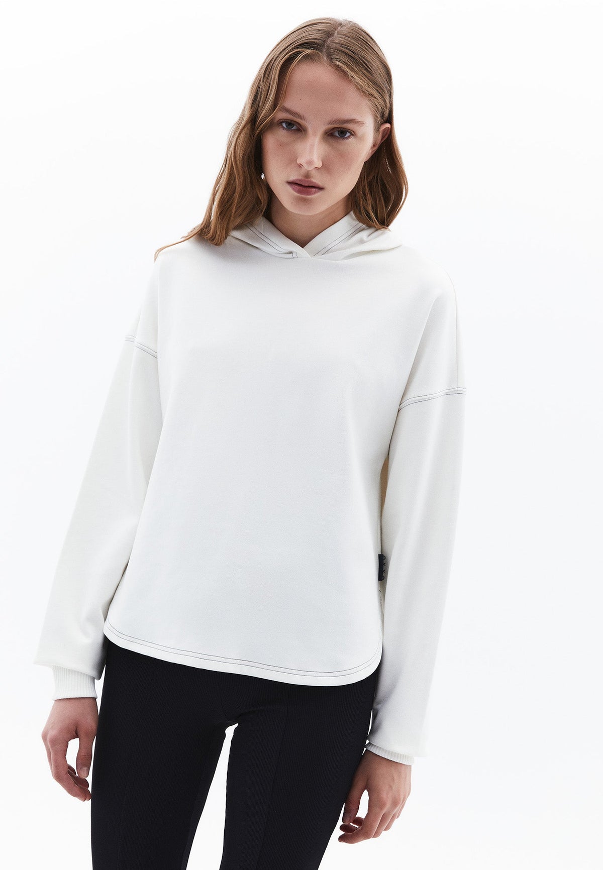 Hooded Sweatshirt Long Sleeve - ICE MILK