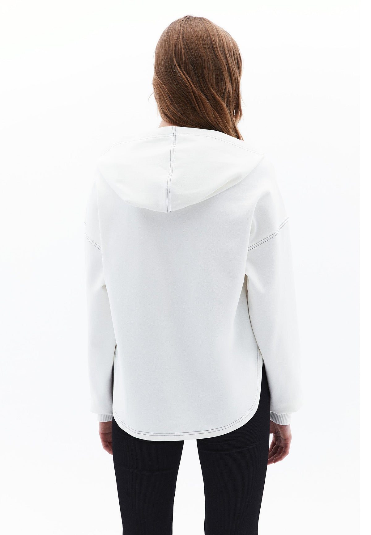 Hooded Sweatshirt Long Sleeve - ICE MILK