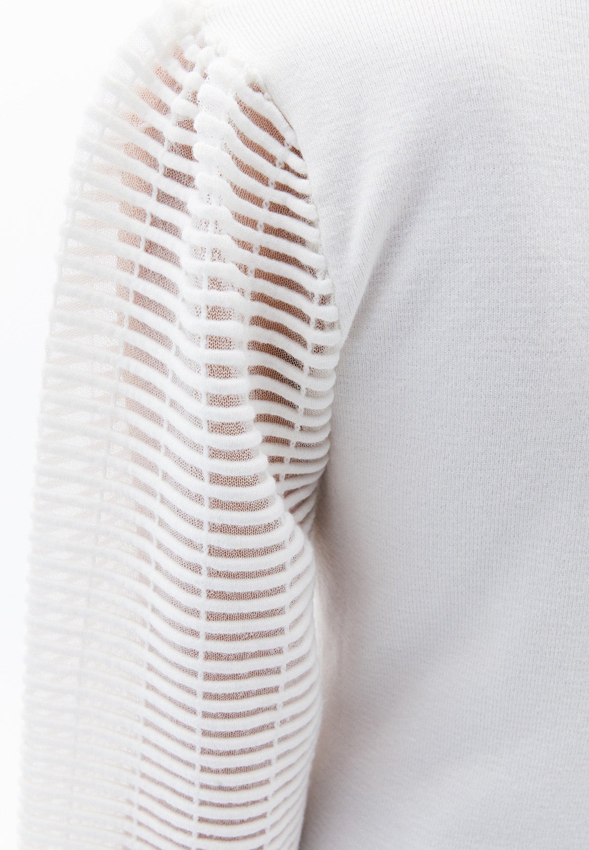 Crew Neck Long Sleeve Standard Knit Sweater - ICE MILK