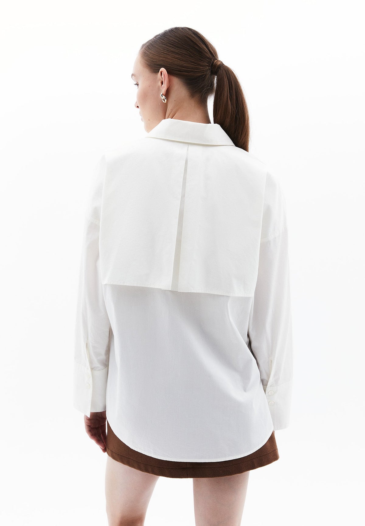 Loose Fit Tunic Shirt With Pocket Detail - ICE MILK