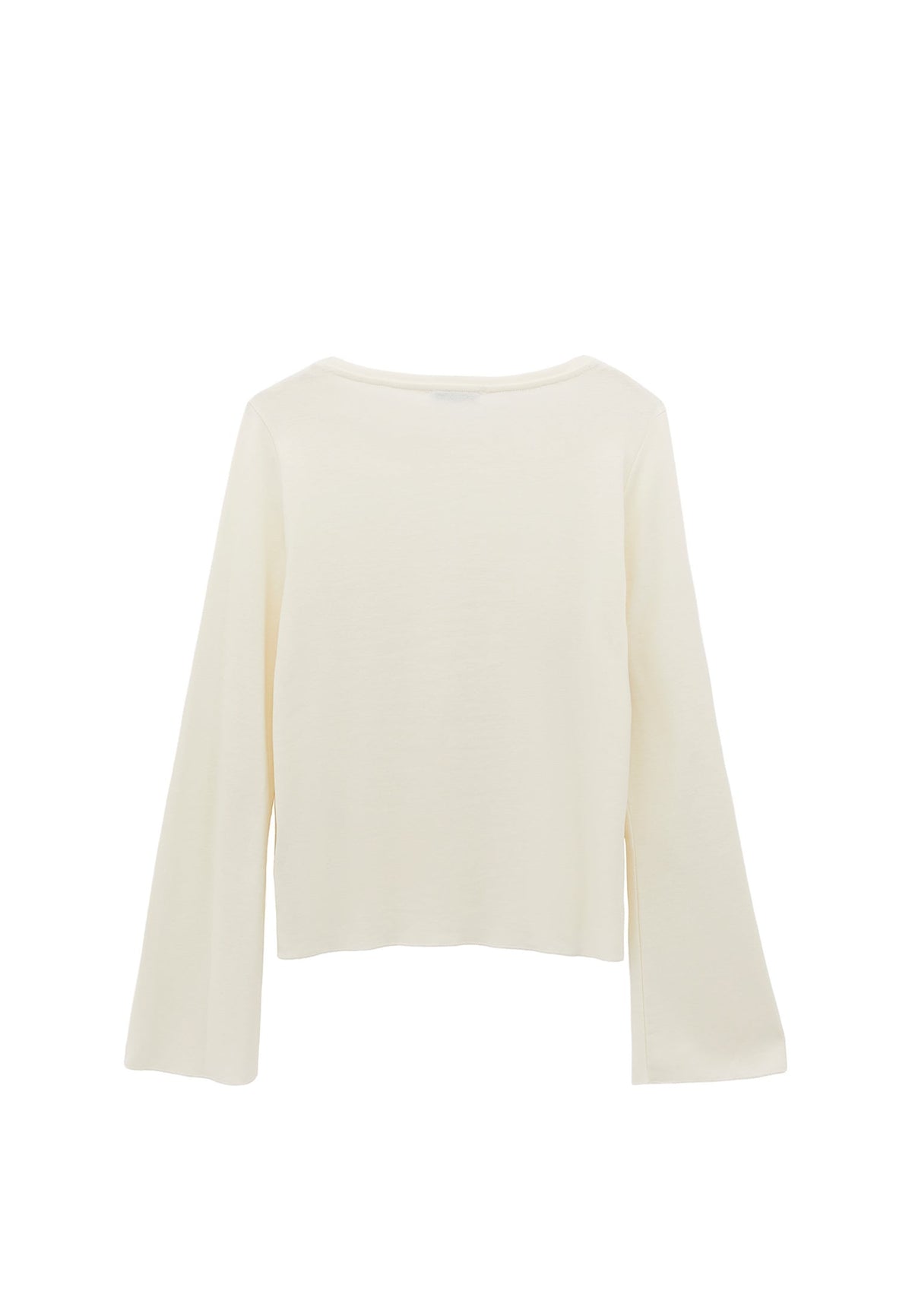 Boat Neck Slim T-Shirt - ICE MILK