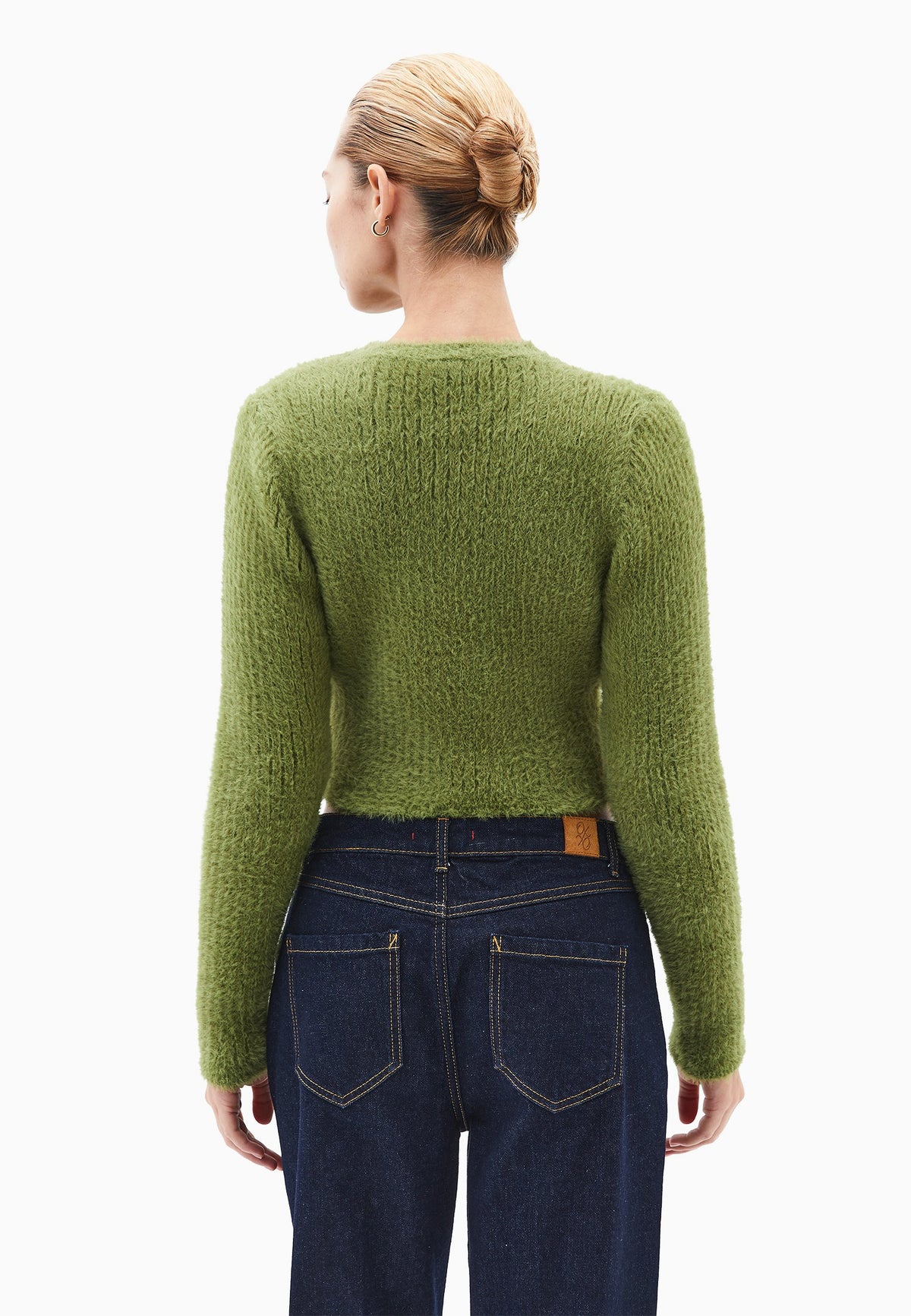Crew Neck Long Sleeve Sweater - IGUANA