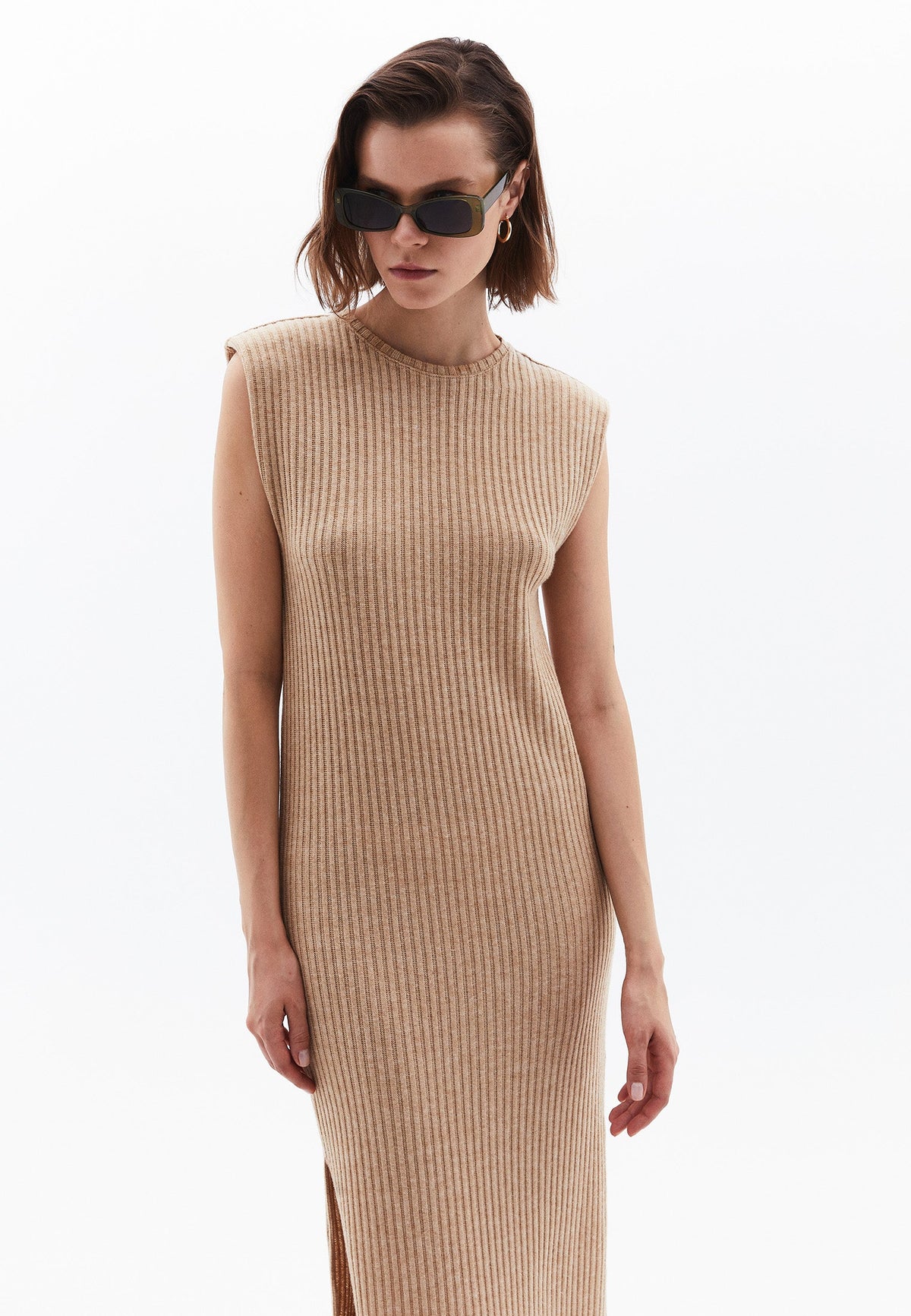 Crew Neck Long Relaxed Dress - LARK MELANGE