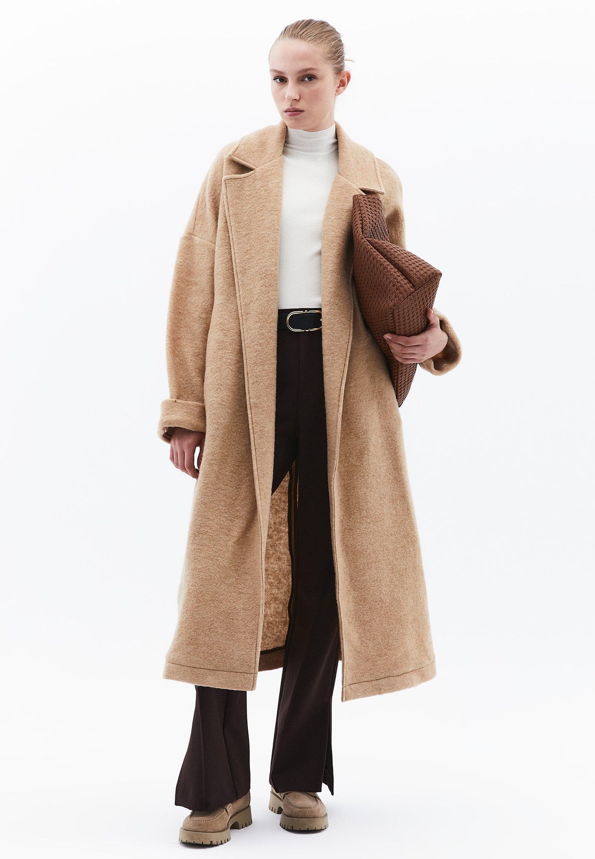 Long Oversize Coat Shirt Collar - LARK