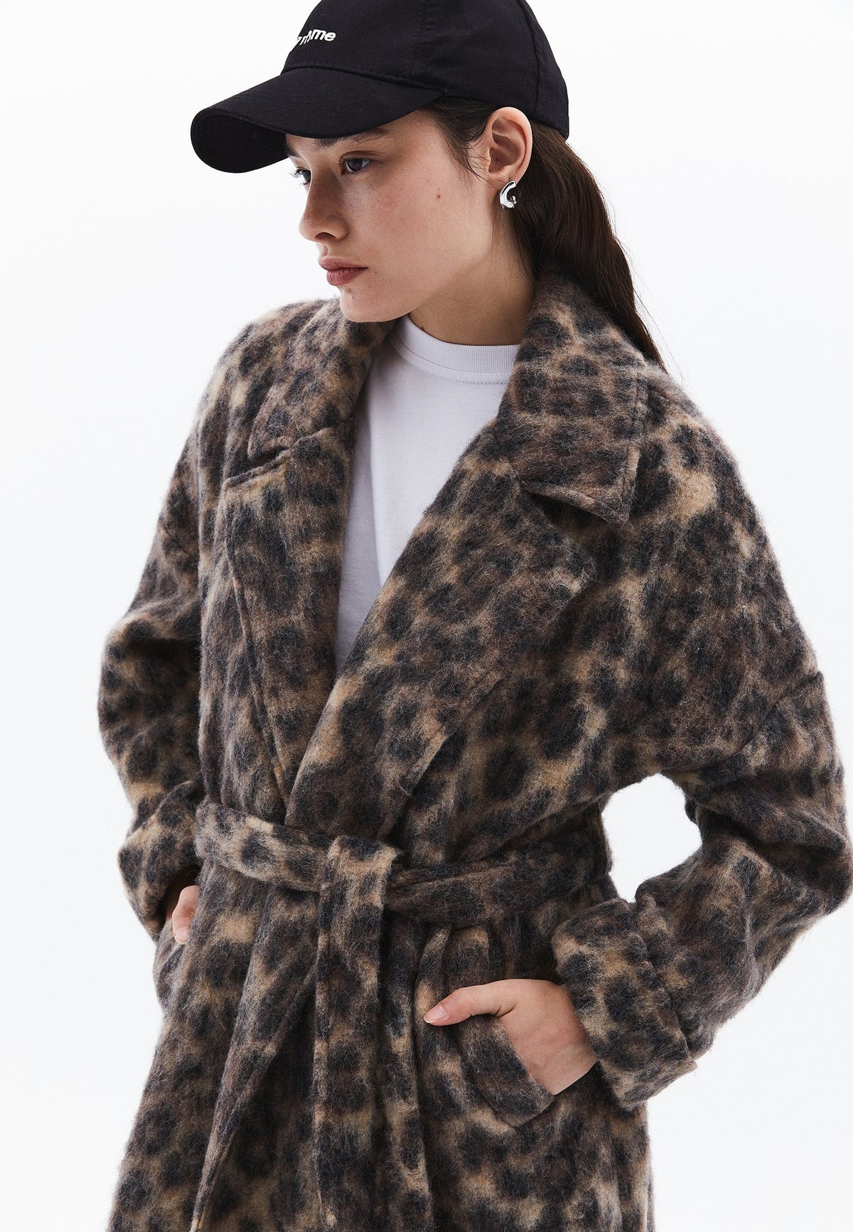 Jacquard Long Oversize Coat - LEO COMB