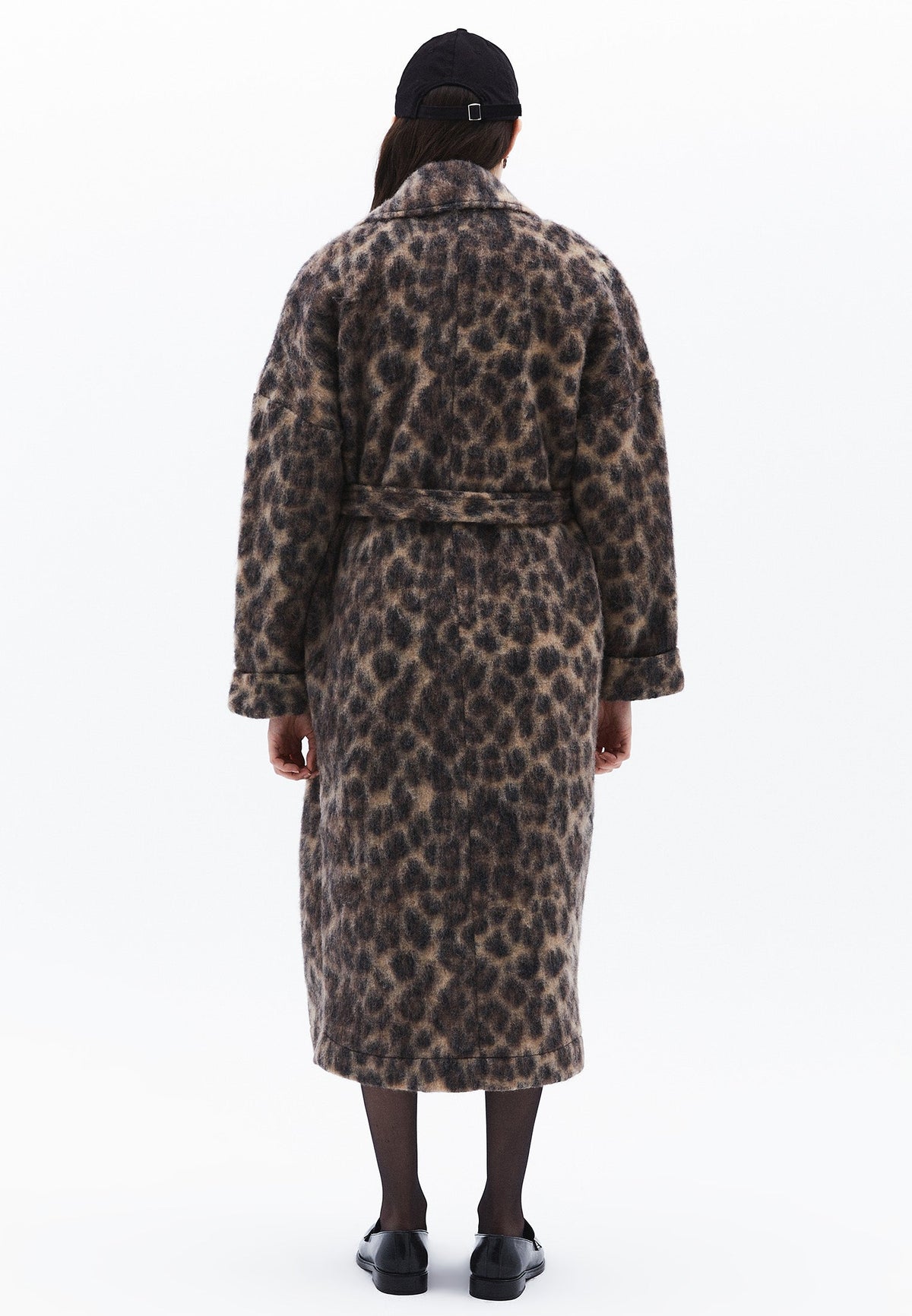 Jacquard Long Oversize Coat - LEO COMB
