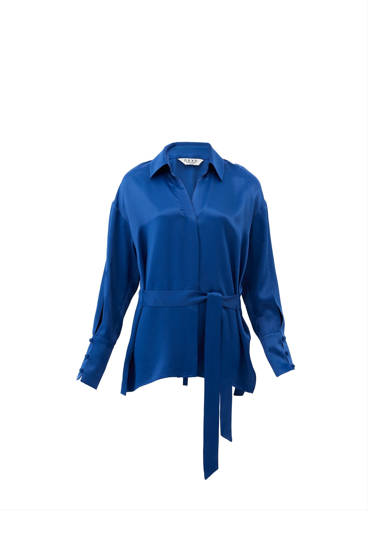 Loose Fit And Slit Belted Shirt Tunic - LIMOGES