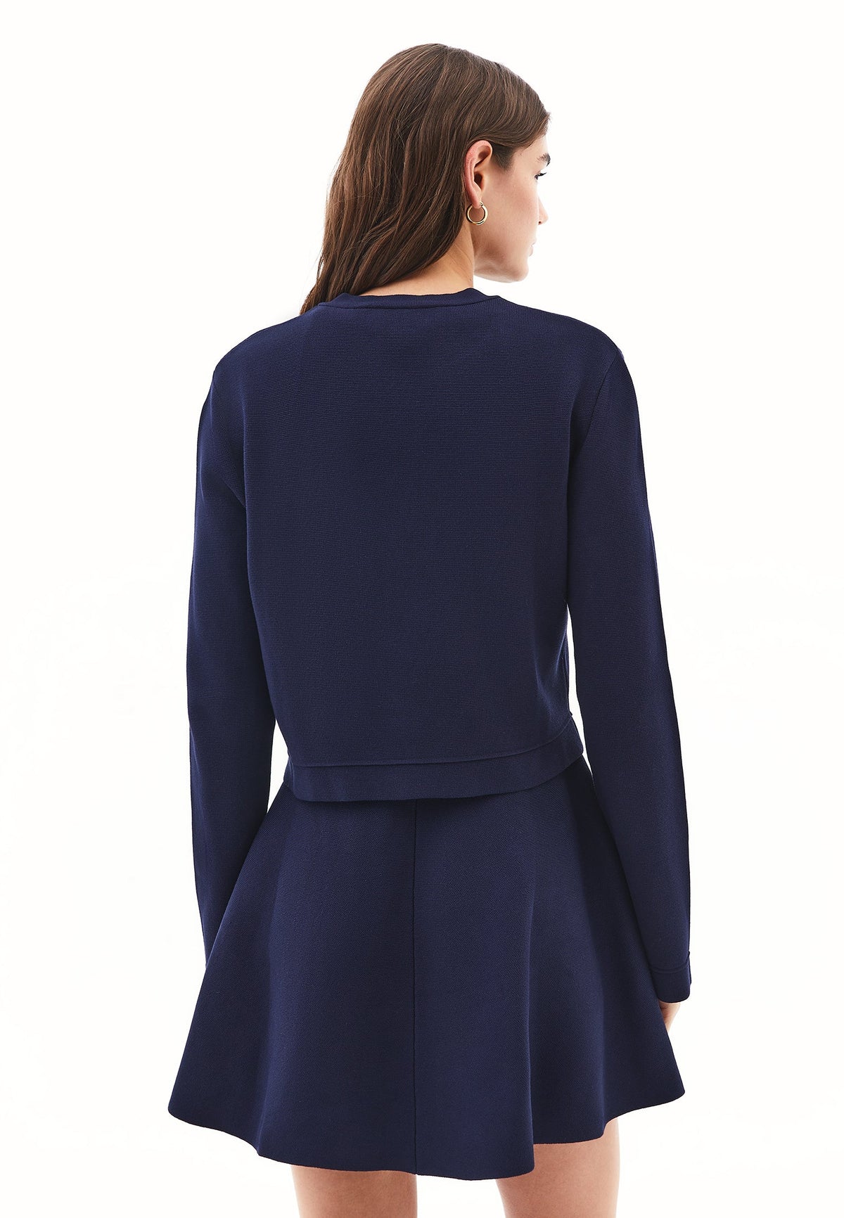 Short Cardigan With Button Details - MIDNIGHT