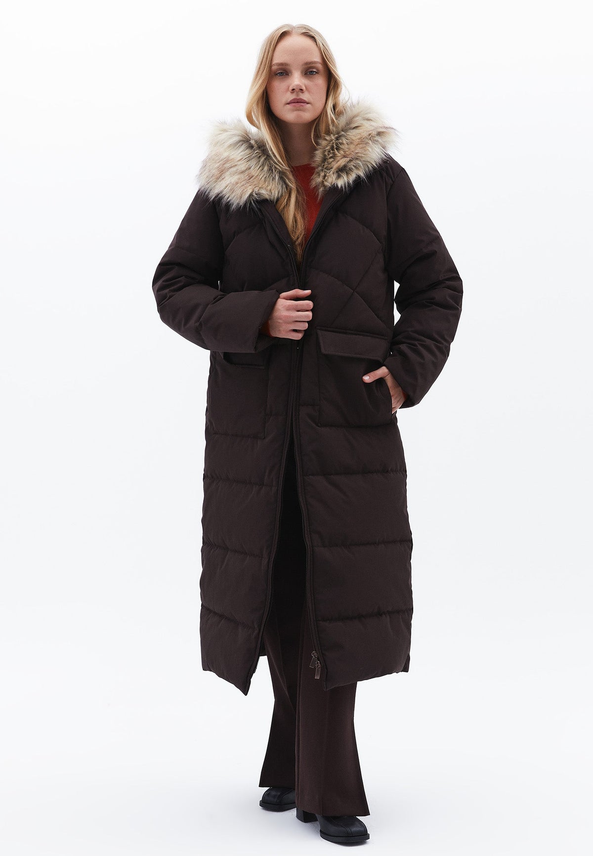 Hooded Long Coat - MOLE