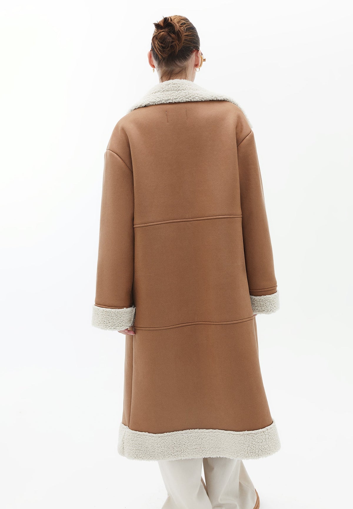 Long Loose Coat With Pocket Details - MOUNTAIN TRAIL