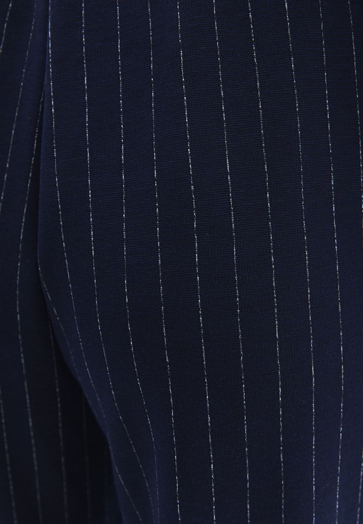 High Waist Straight Leg Pocket Detailed Pants - NAVAL ACADEMY