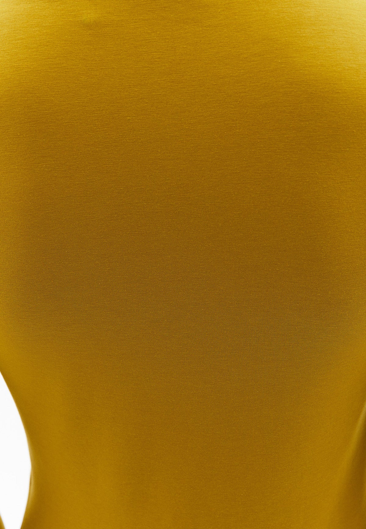 V Neck Long Sleeve T-Shirt - OLIVE OIL