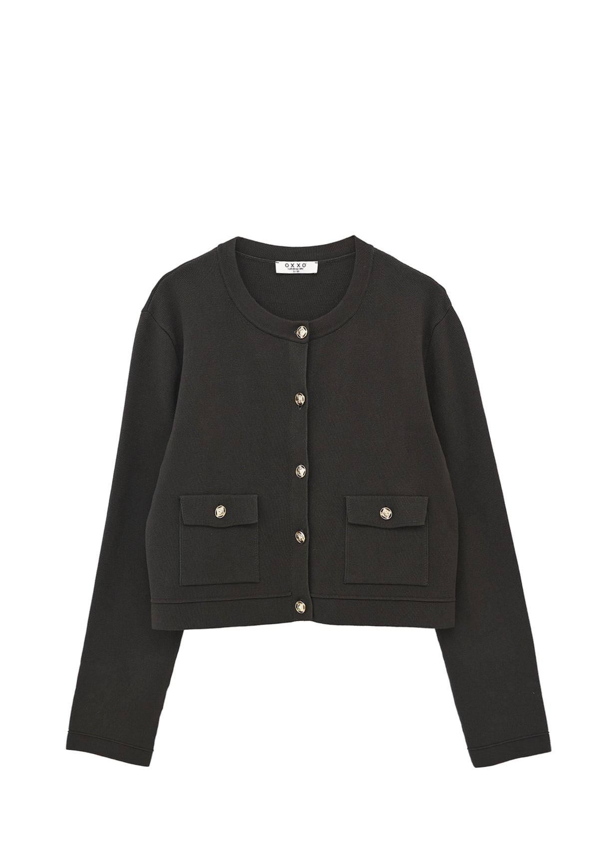 Short Cardigan With Button Details - PEAT