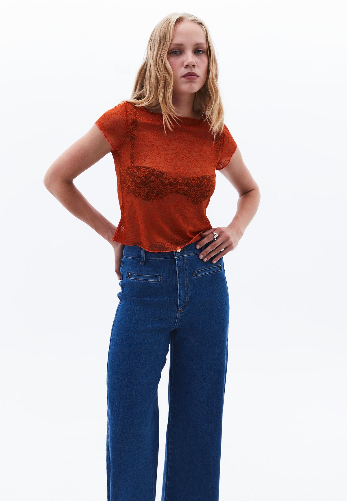 Boat Neck Bodycon T-Shirt - POTTERS CLAY
