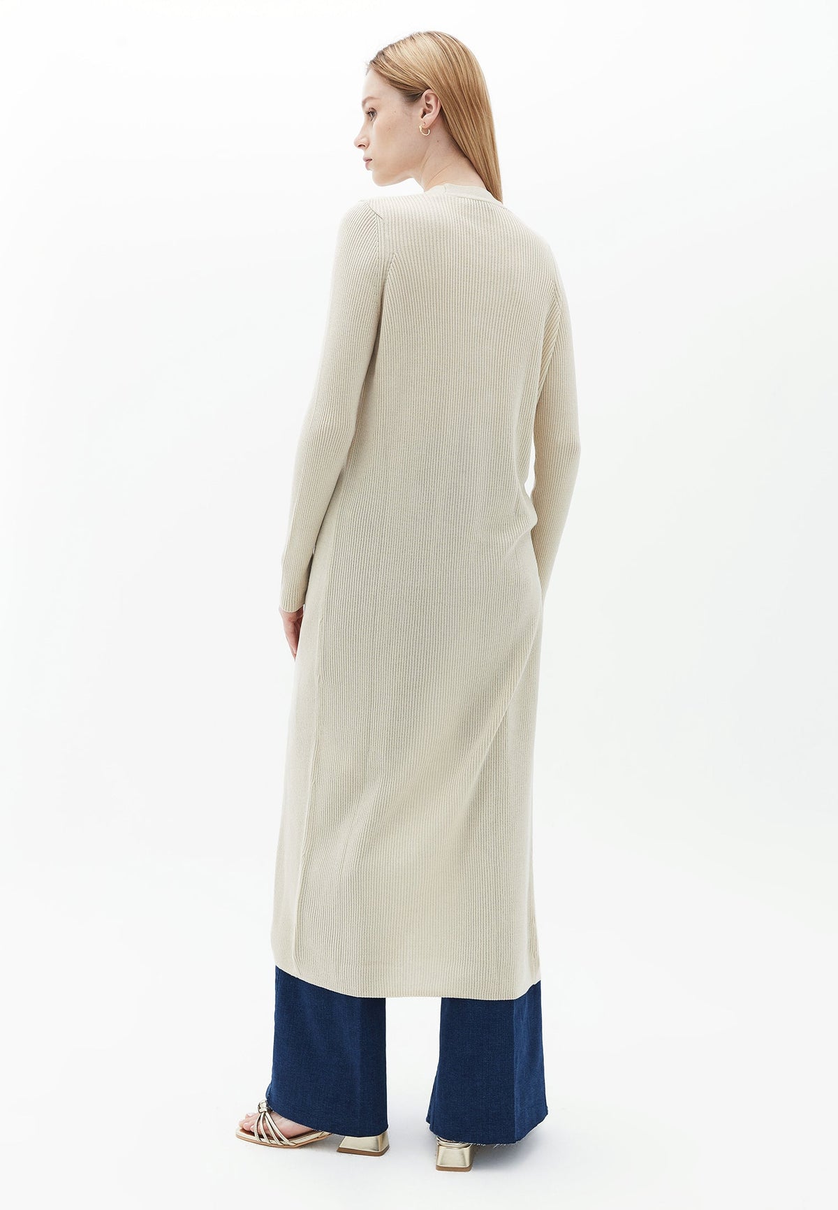 Long Raglan Sleeve Buttoned Cardigan - SAFARI