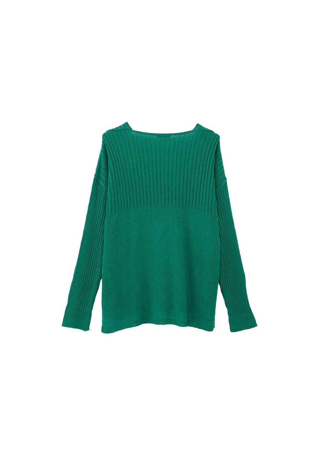 V Neck Bouclé Sweater - SHADY GLADE